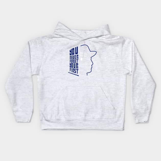 You Never Forget Your First - Doctor Who 7 Sylvester McCoy Kids Hoodie by jadbean